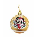 Minnie Mouse Bola de Natal Lucky Dourado 6 Unidades Plástico (Ø 8 cm) - S4307218
