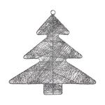 Krist+ Adorno Natalício Prateado Árvore de Natal Metal Plástico (36,7 x 0,2 x 37,5 cm) - S3612842