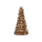 Krist+ Árvore de Natal Mate Enfeite Dourado Branco Plástico Polipropileno (18 x 18 x 45,5 cm) - S3611859