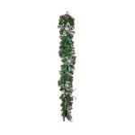 Krist+ Grinalda de Natal Plástico Prateado Castanho Verde (24 x 12 x 180 cm) - S3611374
