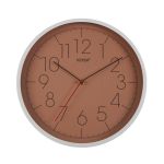 Versa Relógio de Parede Terracota Plástico (4,3 X 30,5 X 30,5 cm) - S3409740