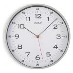 Versa Relógio de Parede Plástico (4,5 X 30,5 X 30,5 cm) Plata - S3400737