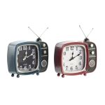 DKD Home Decor Relógio de Mesa Televisión Hierro Vintage (22 X 6 X 23,5 cm) - S3041488
