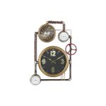 DKD Home Decor Relógio de Parede Válvulas Cristal Dorado Hierro (50,5 X 12 X 73 cm) - S3041479