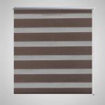Estore de Rolo 140 x 175 cm, Linhas de Zebra / Café - 240225