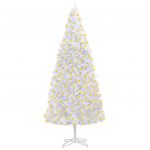 Árvore de Natal Artificial com Luzes LED 400 cm Branco - 3077738