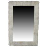 DKD Home Decor Espelho de Parede Cristal Natural Colonial Madeira de Mangueira Decapé (63,5 x 3 x 94 cm) - S3040235