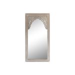 DKD Home Decor Espelho de Parede Cristal Natural Branco Madeira MDF Decapé (90 x 2,5 x 180 cm) - S3039444