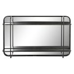 DKD Home Decor Espelho de Parede Preto Metal (80 x 12 x 50 cm) - S3029687