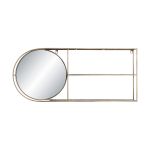 DKD Home Decor Espelho de Parede Espelho Dourado Metal Moderno (80 x 13 x 35 cm) - S3029593