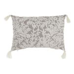 DKD Home Decor Capa de Travesseiro Folhas Cinzento Branco Tradicional (60 x 1 x 40 cm) - S3041555