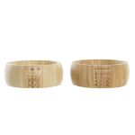 DKD Home Decor Tigela Natural Bambu (15 X 15 X 5,5 cm) (2 Unidades) - 8424001930937 - S3037050