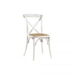 DKD Home Decor Cadeira Madeira Branco Rotim (57 X 57 X 95 cm) - 8424001581511 - S3021995