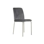 DKD Home Decor Cadeira de Sala de Jantar Cinzento Metal Poliéster (44 X 46 X 90 cm) - 8424001827688 - S3032757