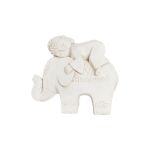 DKD Home Decor Figura Decorativa Acabamento Envelhecido Elefante Branco Oriental Magnésio (44 X 22 X 40 cm) - 8424002032142 - S3039604
