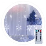 Gsc Cortina 138 Leds (decoração Natal) Branco Frio 6000K C/ Estrelas e Flocos de Neve (3,5 Mts) - 204605012