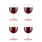 Bodum Oktett 4 Copos para Vinho Tinto em Plástico, Inquebráveis e Reutilizáveis, 0,25 L , Strawberry