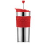 Bodum Travel Press Mug com Filtro Paro Café, 0.35 L, Vermelho