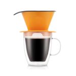 Bodum Pour Over Conjunto de Filtro de Café Individual e Caneca em Plástico de Parede Dupla, 0,3l, Yolk
