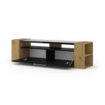Akl Furniture Private Móvel de TV Livia 160x40x42 Oak Light|glossy Black