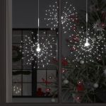 Iluminação Fogo de Artifício Ext. Branco Frio 140 Leds 20 cm - 328600