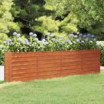 Vaso/floreira de Jardim 320x40x77 cm Aço Corten - 151957