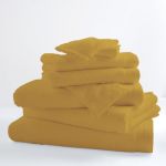 Tradilinge Toalha e Luva de Banho Banani X2 Amarelo 50x100 cm EPONGEDOUCEURBANANE-2SERVIETTESDETOILETTE50X100CM-50x100 cm