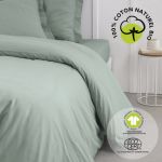 Today Conjunto de Roupa de Cama Hc 220/240 Coton Organic Celadon Verde 220x240 cm