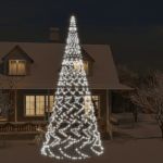 Árvore de Natal Mastro de Bandeira 3000 Leds 800 cm Branco Frio - 343547
