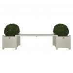 Esschert Design Vasos para Plantas com Banco Branco CF33W - 404626