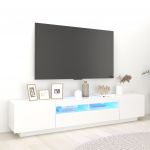 Móvel de TV com Luzes LED 200x35x40 cm Branco - 3081906
