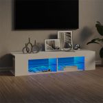 Móvel de TV com Luzes LED 135x39x30 cm Branco - 804229