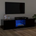 Móvel de TV com Luzes LED 120x30x35,5 cm Preto - 804284