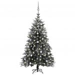 Árvore de Natal Artificial com Luzes Led/bolas/neve Pvc/pe 180cm - 3077929
