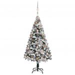 Árvore de Natal Artificial com Luzes LED e Bolas 150cm Pvc Verde - 3077867