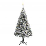 Árvore de Natal Artificial com Luzes LED e Bolas 210cm Pvc Verde - 3077821