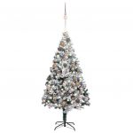 Árvore de Natal Artificial com Luzes LED e Bolas 180cm Pvc Verde - 3077868