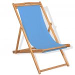 Cadeira de Pátio em Teca 56x105x96 cm Azul - 43803