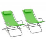 Cadeiras de Baloiço 2 Peças Aço Verde - 310339