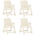 Cadeiras de Jardim 4 Peças Plástico Branco - 315839