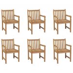 Cadeiras de Exterior 6 Peças Madeira de Teca Maciça - 3073002