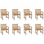 Cadeiras de Exterior 8 Peças Madeira de Teca Maciça - 3073003