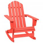 Cadeira de Jardim Adirondack de Baloiço Abeto Maciço Vermelho - 315883