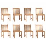 Cadeiras de Jardim 8 Peças Madeira de Teca Maciça - 3073087