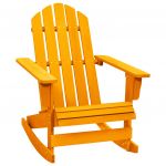 Cadeira Adirondack de Baloiçar para Jardim Abeto Maciço Laranja - 315888