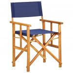 Cadeira de Realizador em Madeira de Acácia Maciça Azul - 45952