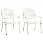 Cadeiras de Jardim 2 Peças Alumínio Fundido Branco - 315569