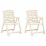 Cadeiras de Jardim 2 Peças Plástico Branco - 315836