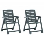 Cadeiras de Jardim 2 Peças Plástico Verde - 315837