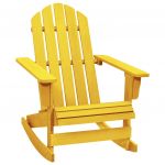 Cadeira Adirondack de Baloiçar para Jardim Abeto Maciço Amarelo - 315884